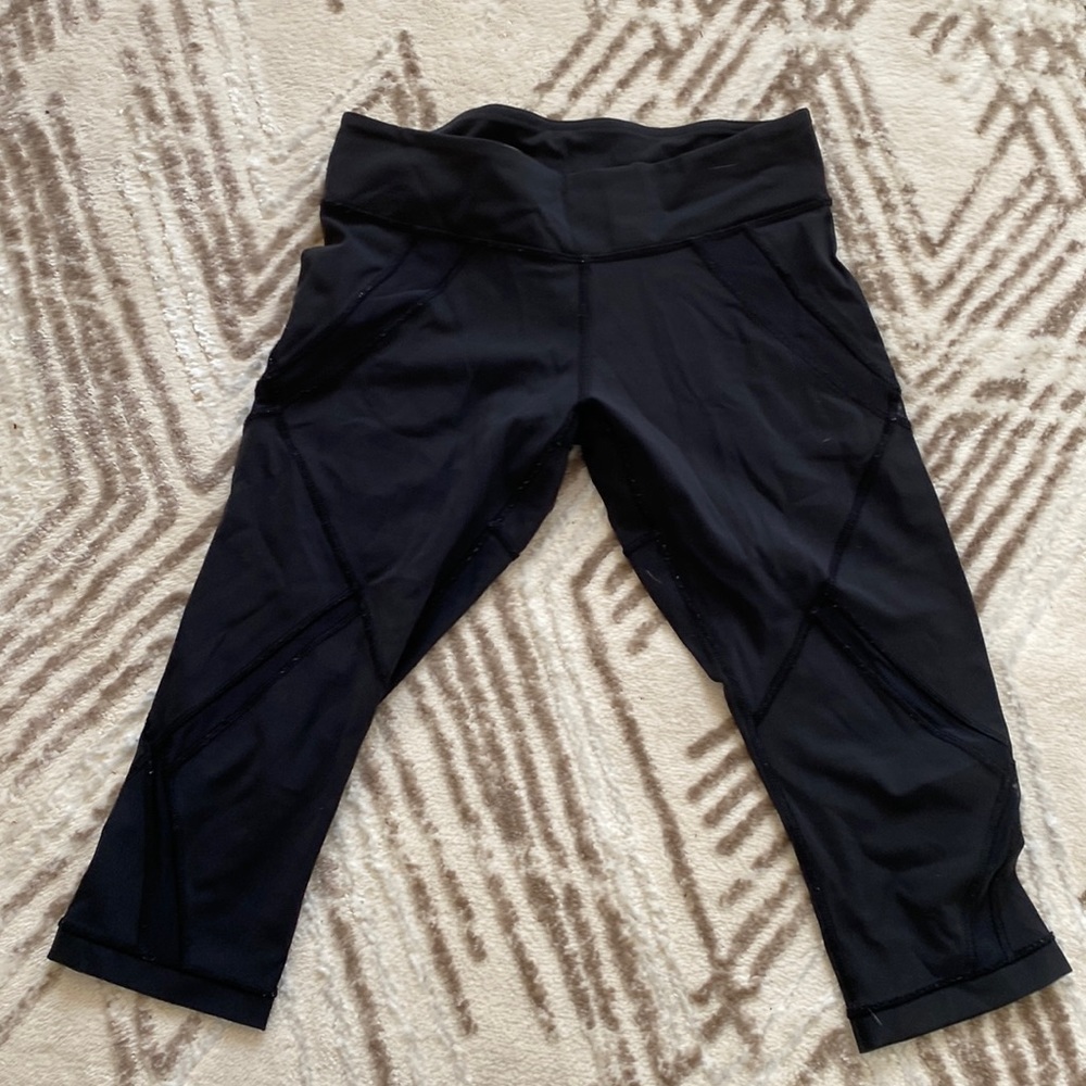 All black mesh Lululemon leggings